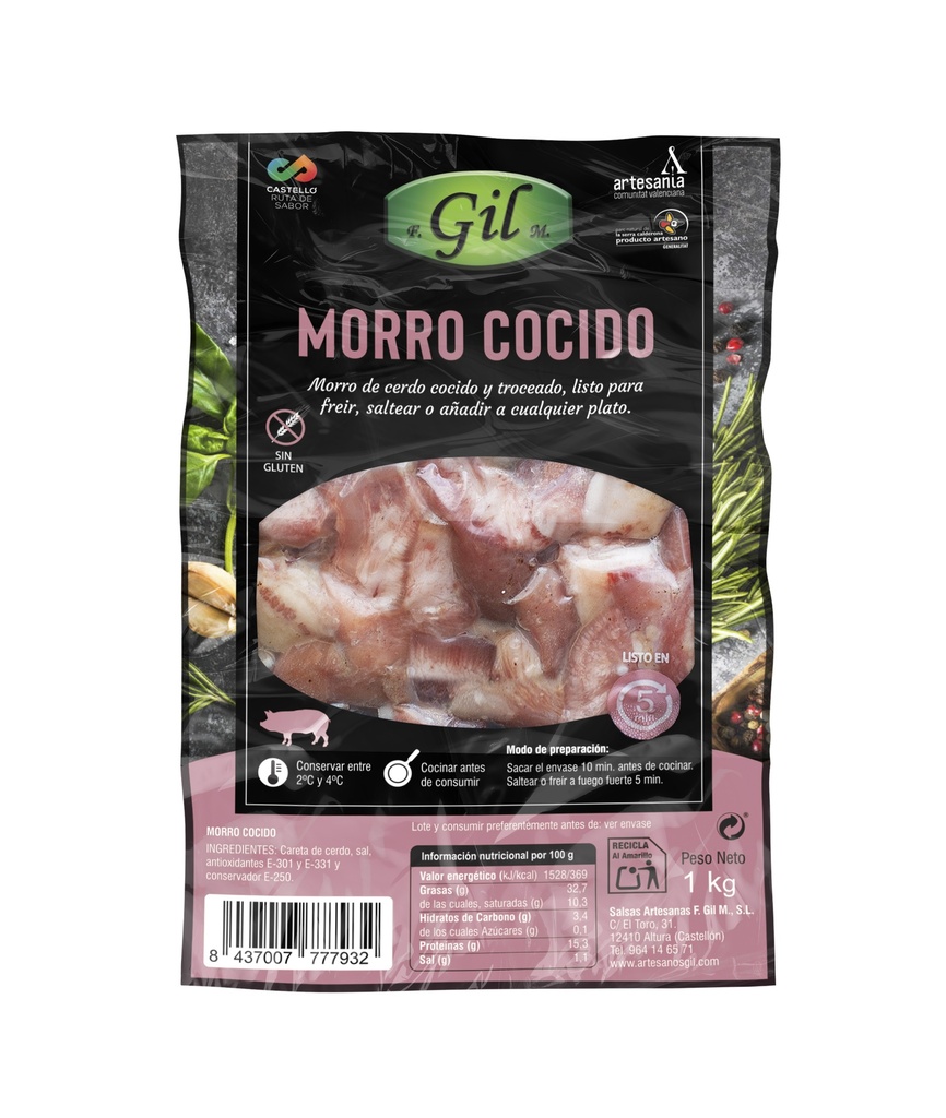 MORRO CERDO COCIDO GIL 1000GR