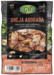 [103] OREJA CERDO COCIDA TROCEADA ADOBADA GIL 1000GR